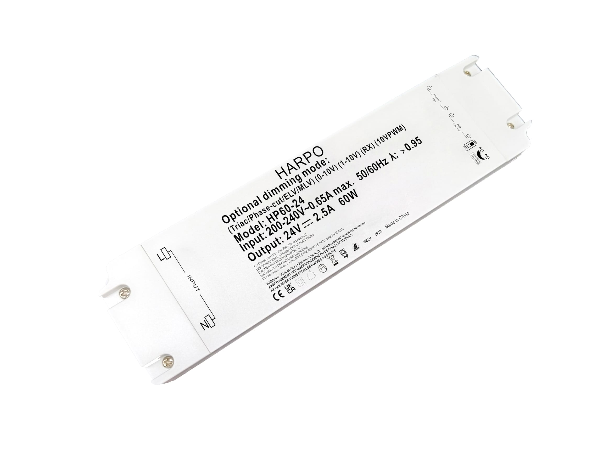 Harpo 60W 24V Constant Voltage 5-IN-1 Dimmable LED Driver